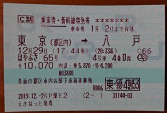 新幹線で遠出するときに使える! 東京-八戸を「1万円」で新幹線に乗る 